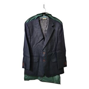 Orvis‎ Silk Basketweave Sport Coat Men 48R blue Two-Button Blazer Jacket…